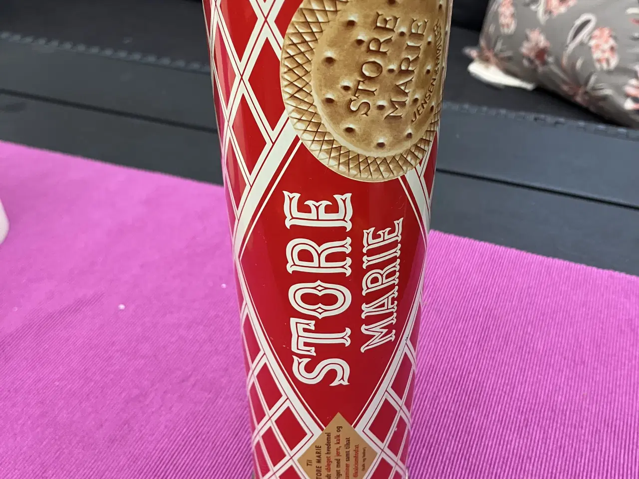 Billede 1 - Antik dåse med "Store Marie" kiks