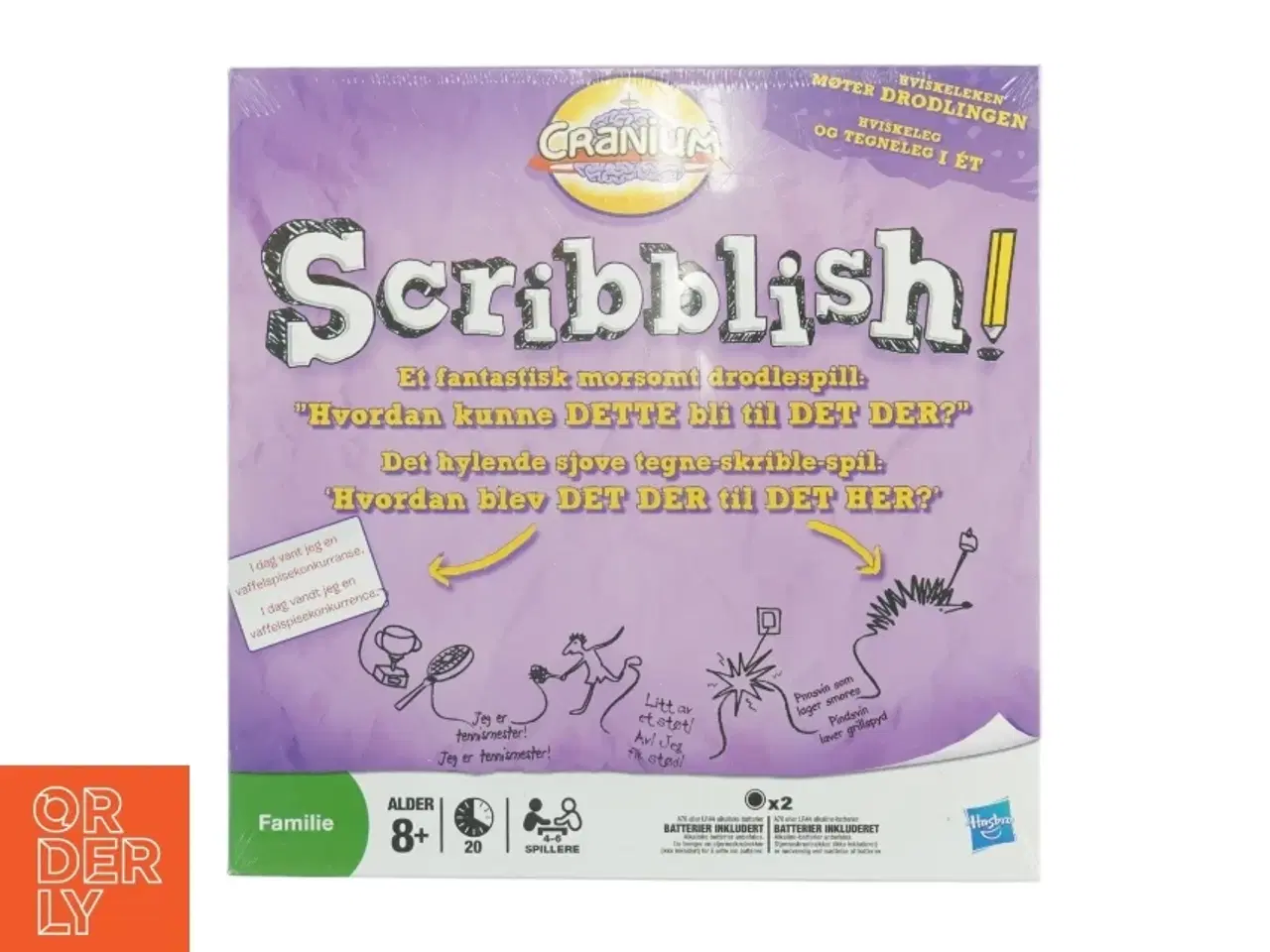 Billede 1 - Scribblish brætspil fra Hasbro (str. 26,5 x 26,5 x 6,5 cm)