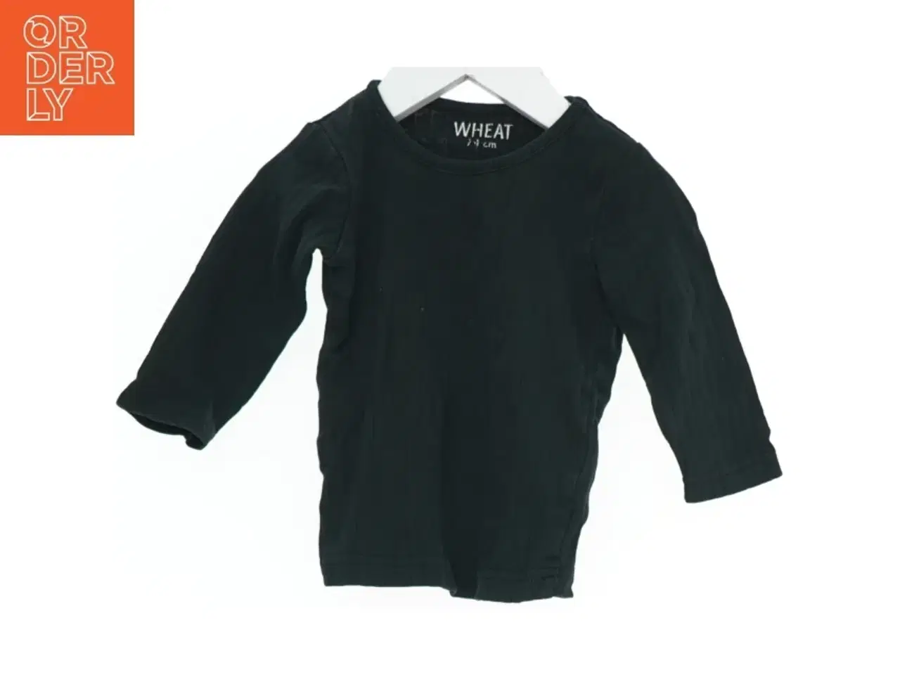 Billede 1 - Sort langærmet stribet bluse fra Wheat (str. 74)