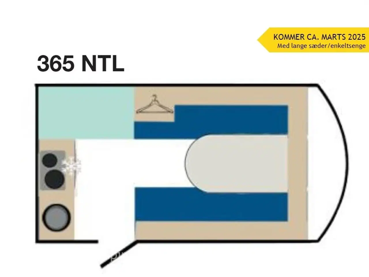 Billede 1 - 2025 - Vega 365 NTL   Nyt design! Udvendig: farvestrålende bølger. Perfekt vogn til el-biler.