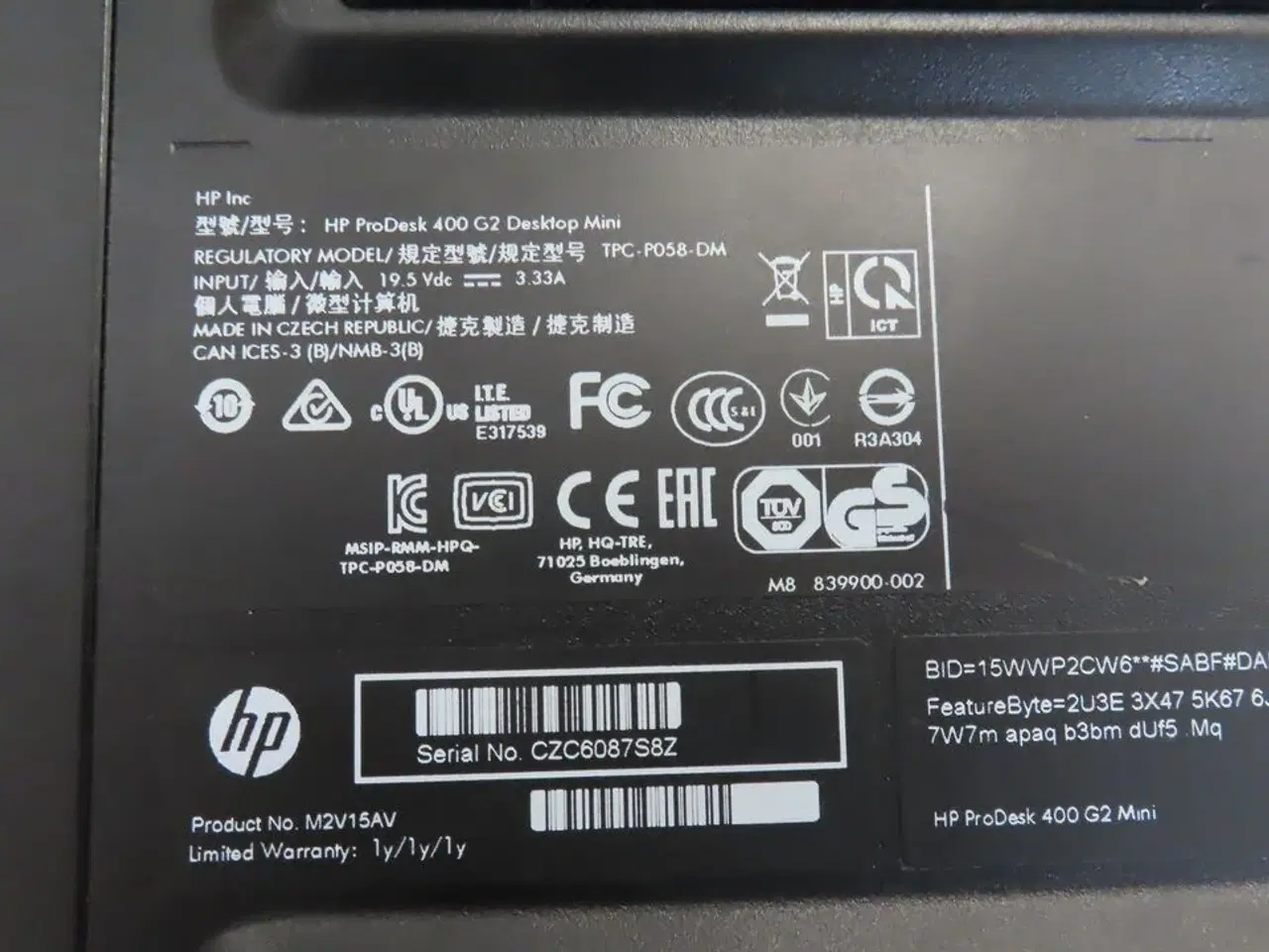 Billede 2 - Computer HP Prodisk 400 G2 Deskktop Mini
