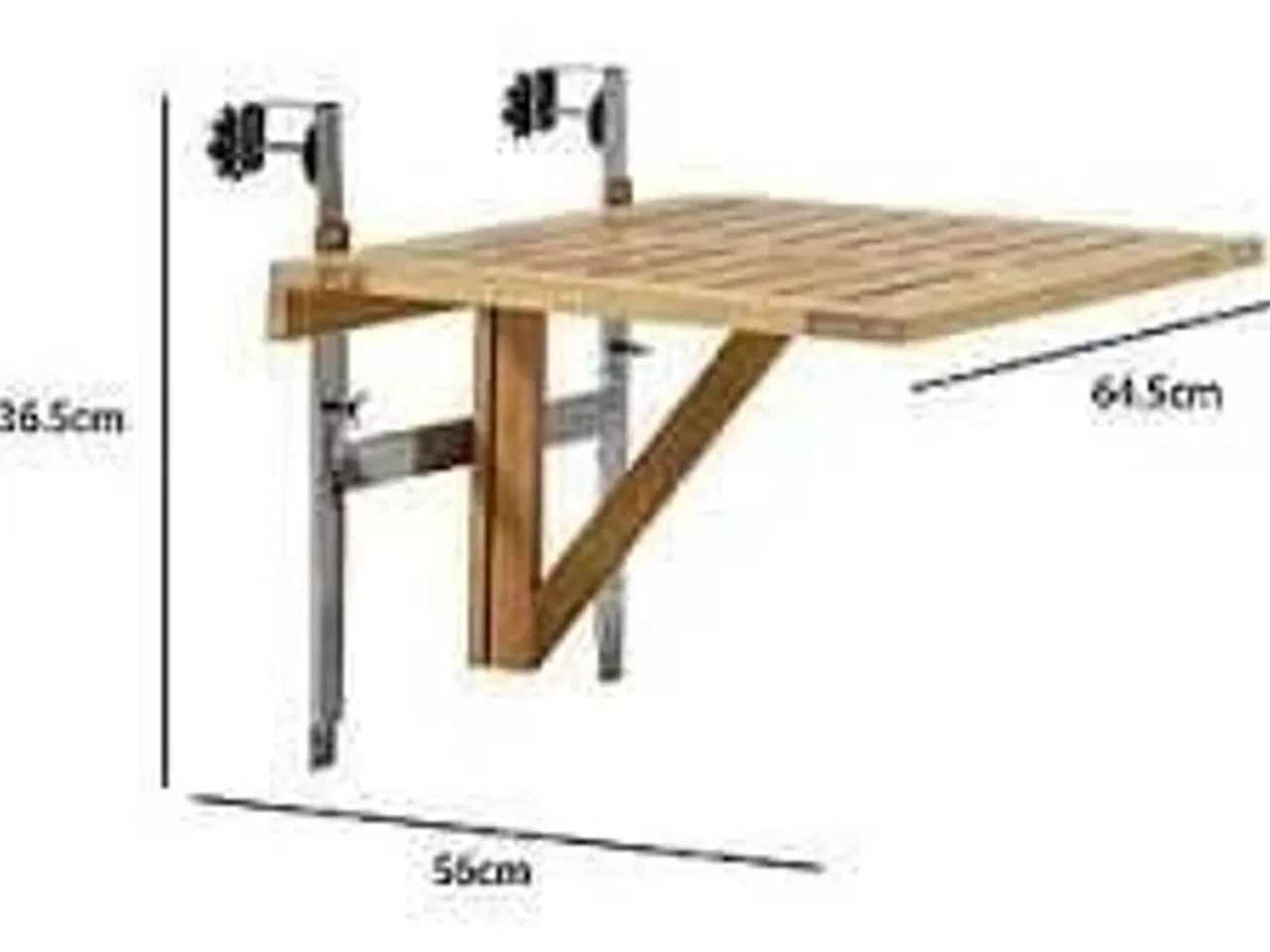Billede 1 - Rosenborg altanbord - teak 60x54 cm
