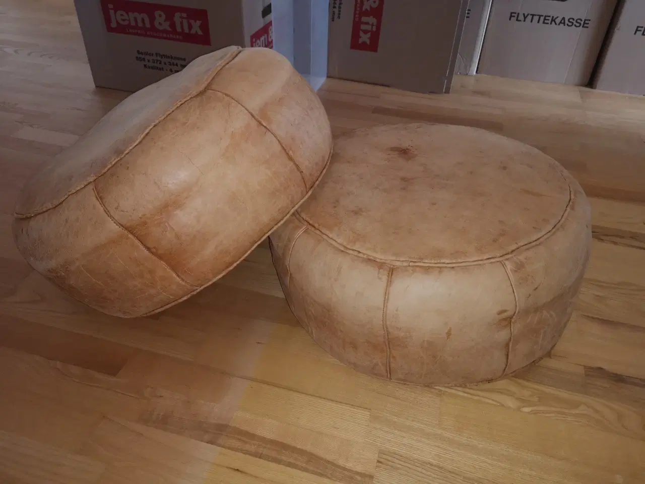 Billede 1 - Puf i læder