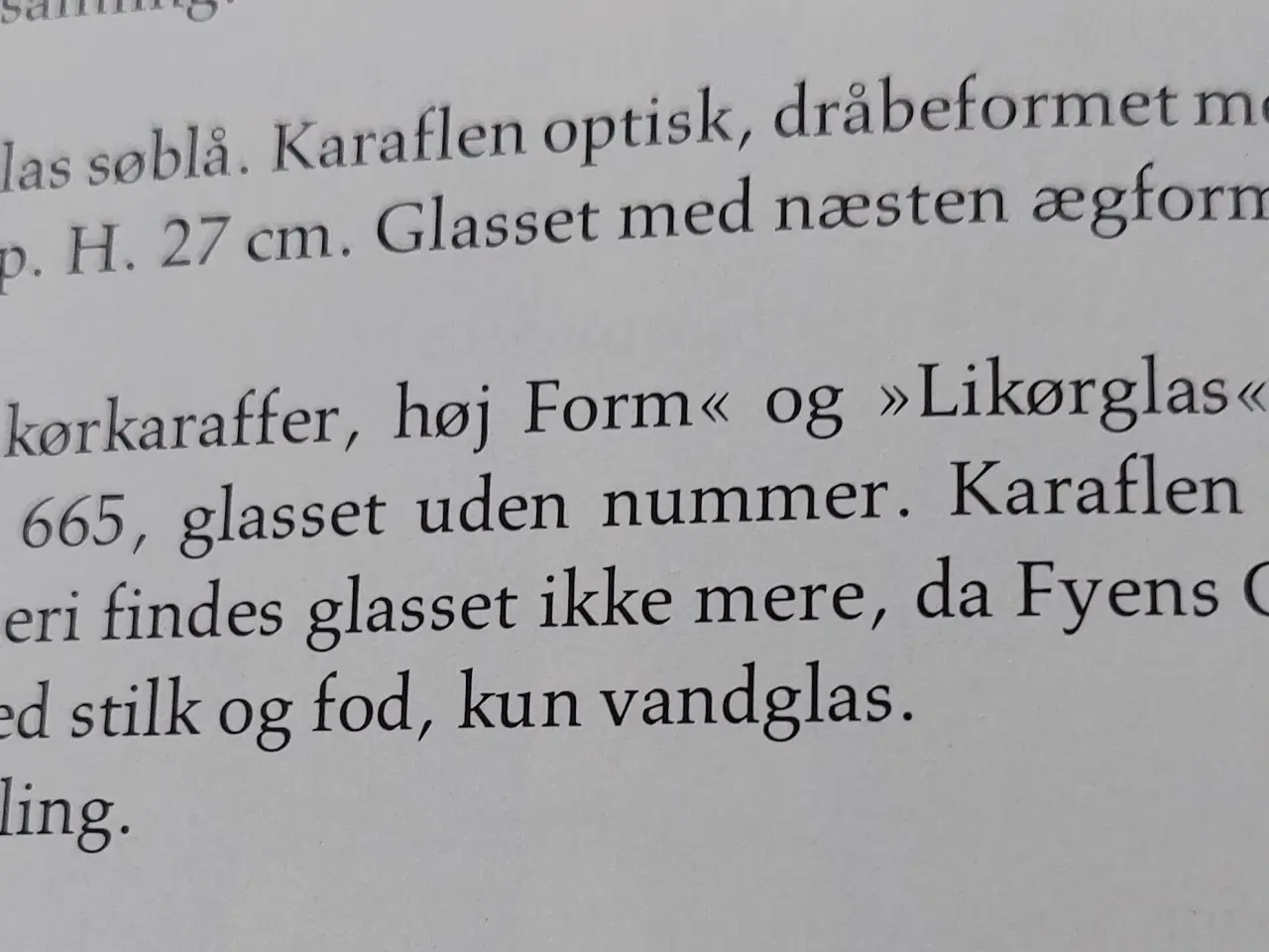 Billede 5 - SØBLÅ LIKØRGLAS - Fyens glasværk kat. 1890