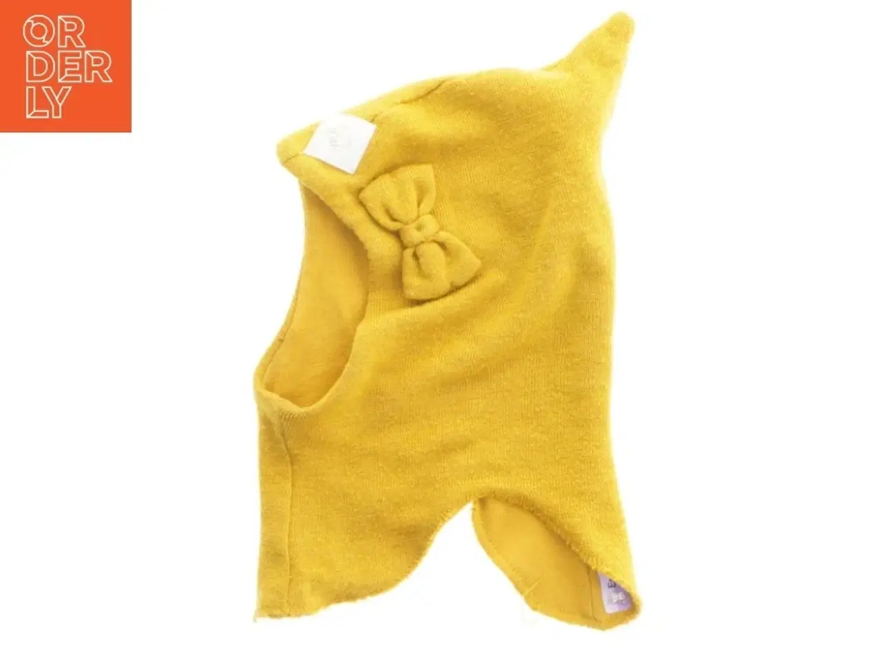 Billede 1 - Uld børnehue med sløjfe fra Racing Kids (str. 0-6 mdr)