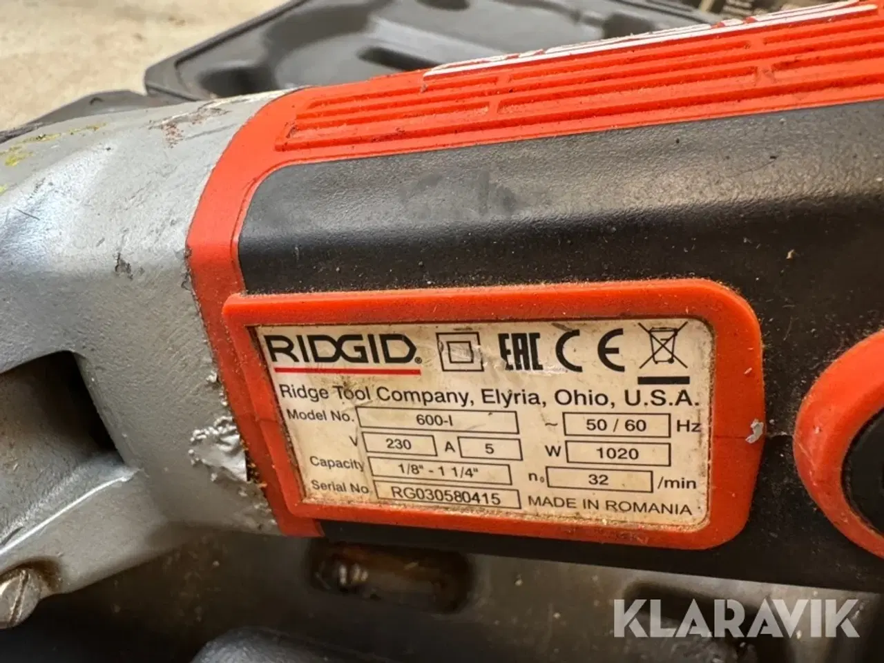 Billede 9 - Gevindskære RIDGID 600-I