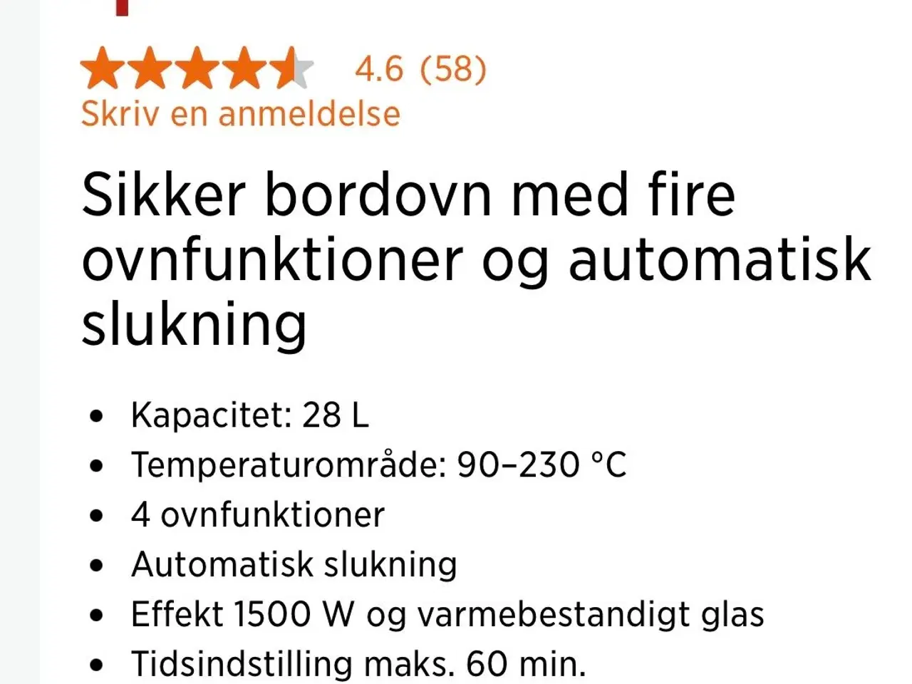 Billede 4 - 28 L miniovn 