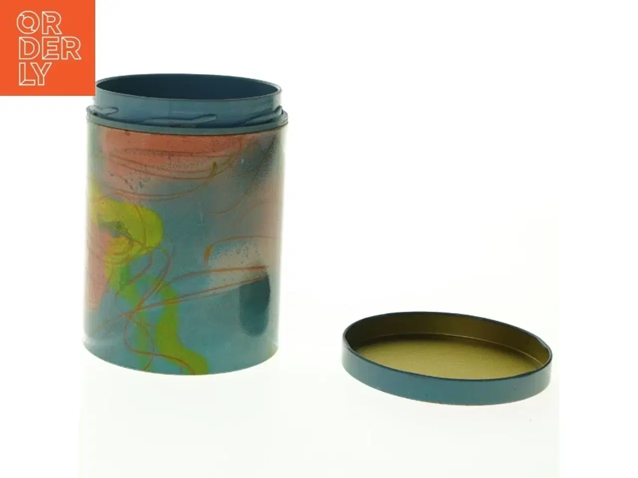 Billede 2 - Irma Dekorativ Kunst dåse med låg (str. H. 15 cm. ø. 11 cm)