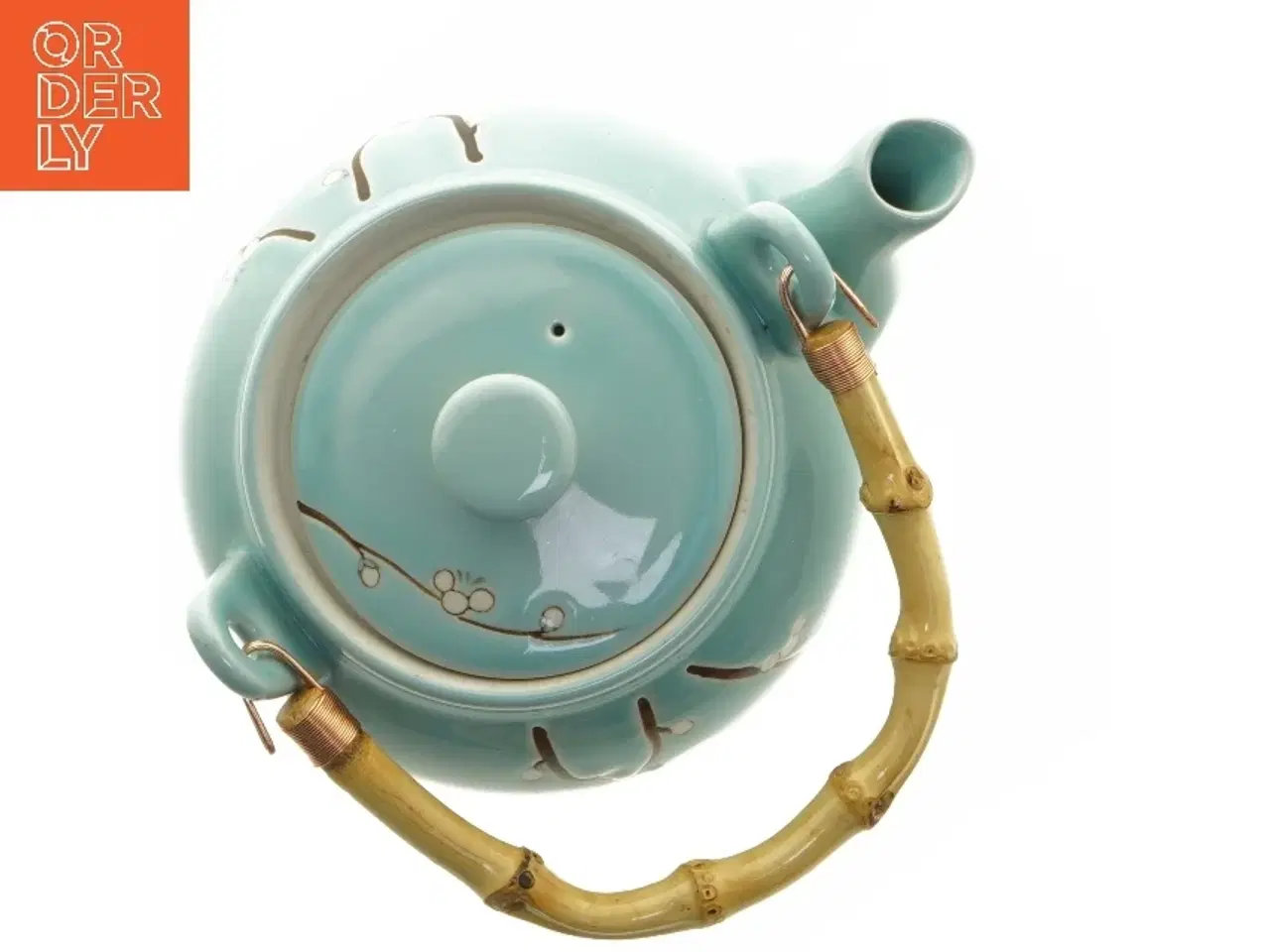 Billede 6 - Keramik tekande med blomstermotiv fra Tiger (str. Ø 15 cm)