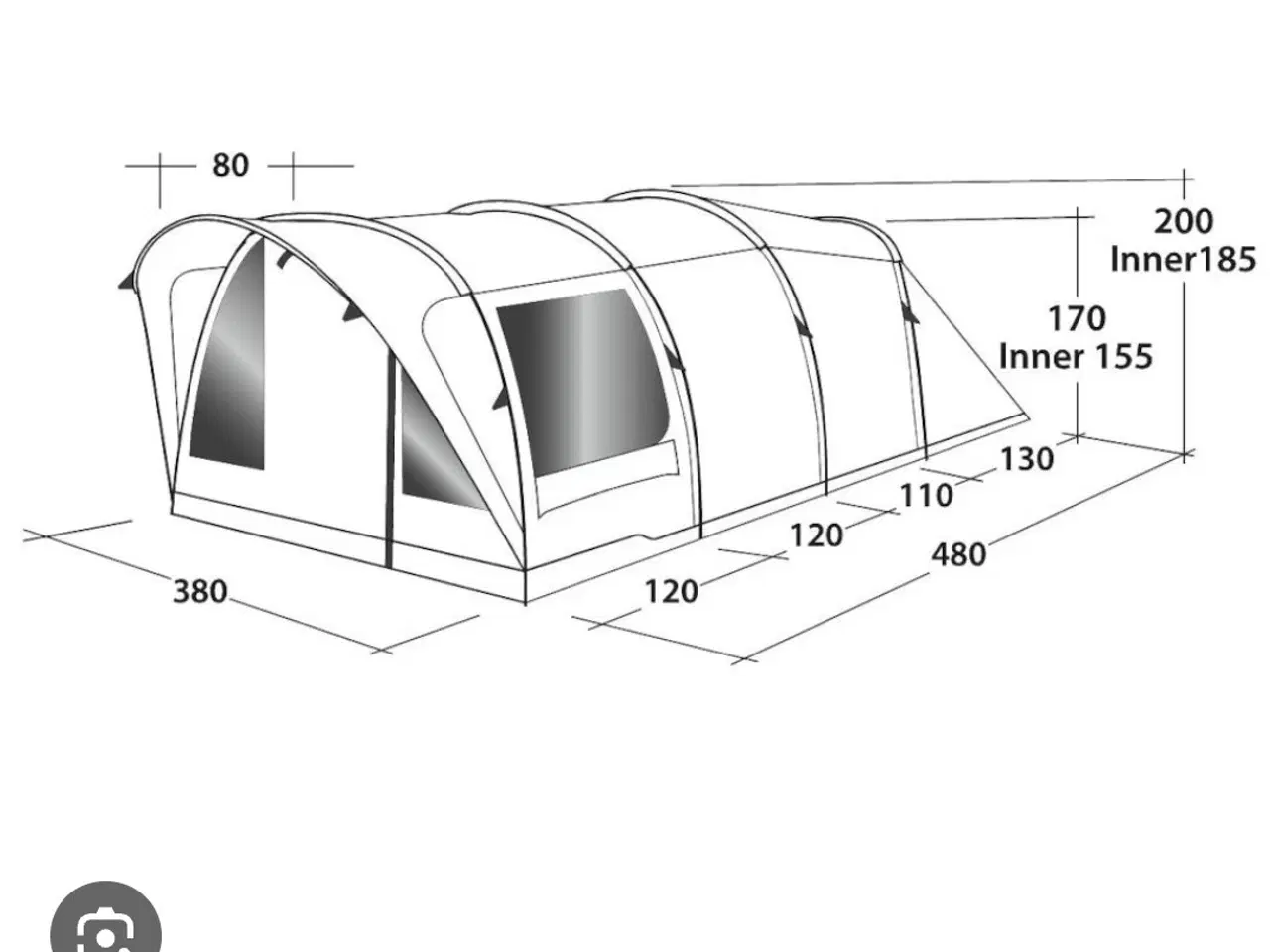 Billede 1 - Helt nyt 6 personers outwell telt