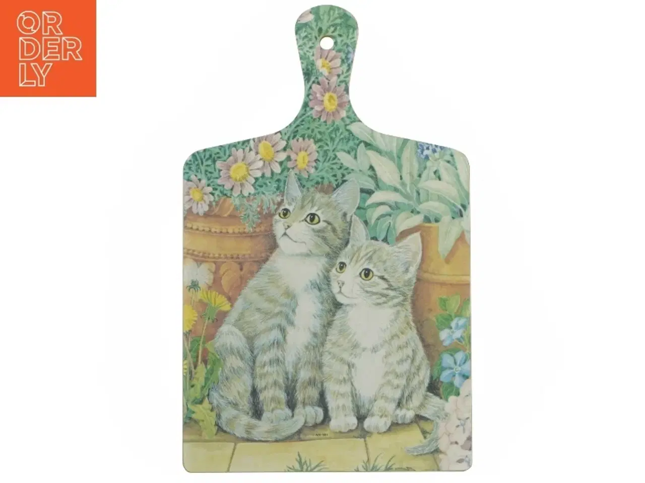Billede 1 - Serveringsbræt med kattedesign fra Wilscombe Melamine (str. 33x20 cm)