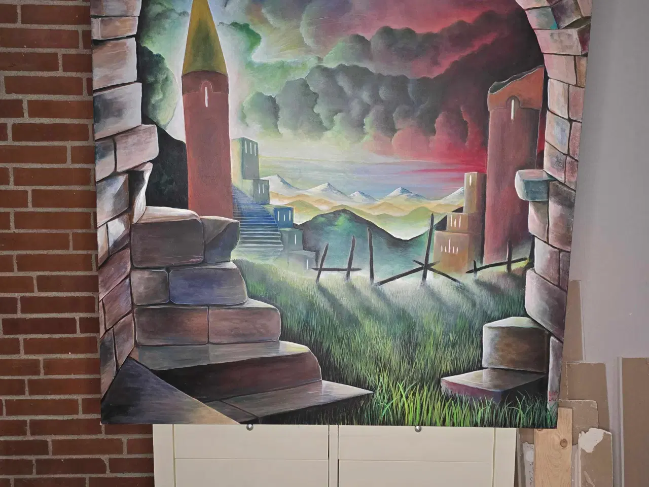 Billede 3 - Fantasy maleri Akryl på lærred 100x100