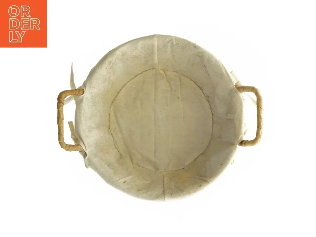 Billede 4 - Flettet kurv med stofindlæg (str. Ø 23 cm)