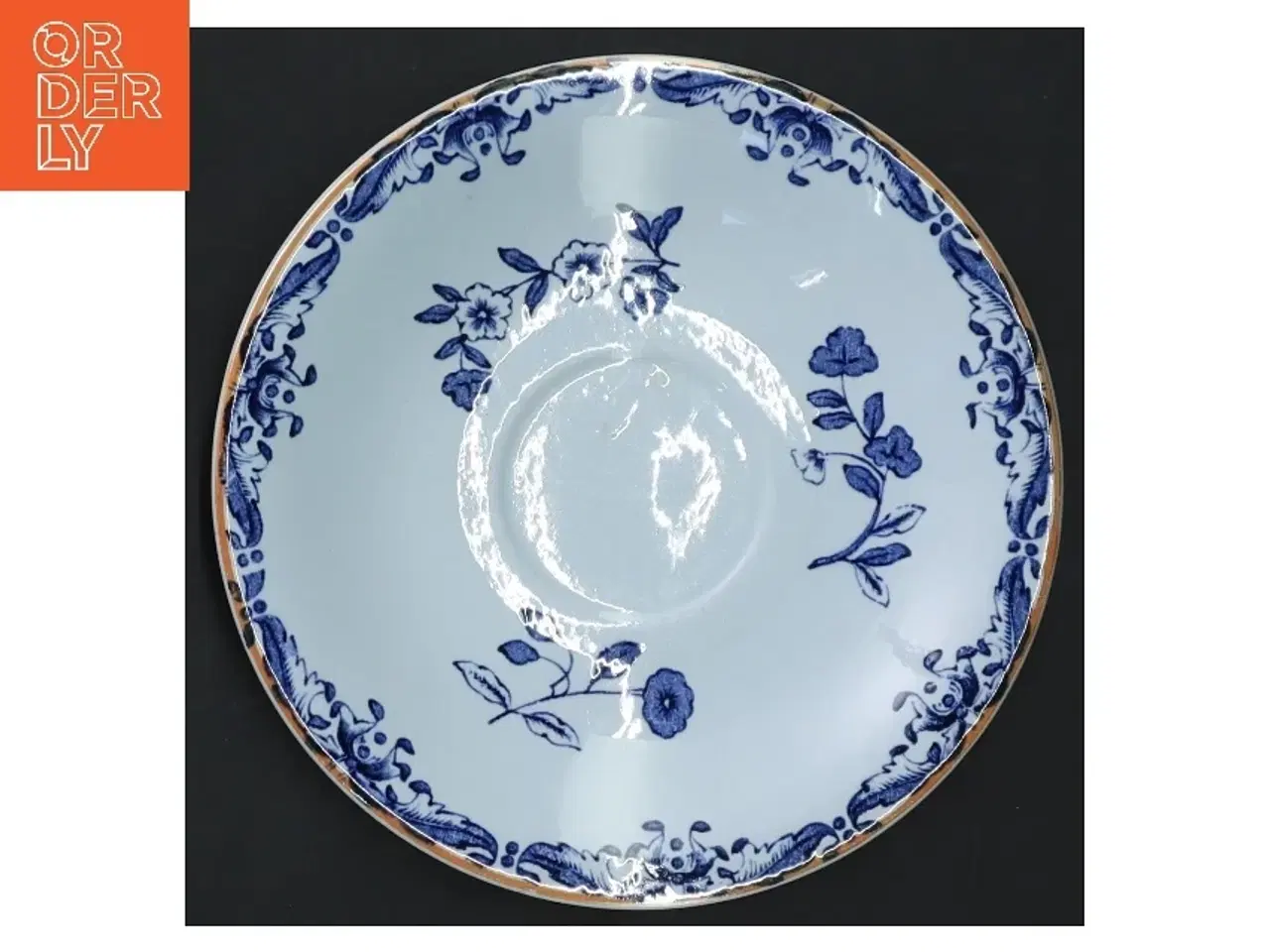 Billede 1 - Porcelænstallerken med blåt mønster (str. Ø 15 cm)