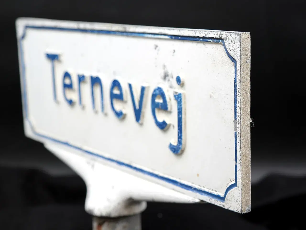 Billede 5 - Vintage dansk vejskilt “Ternevej” i aluminium