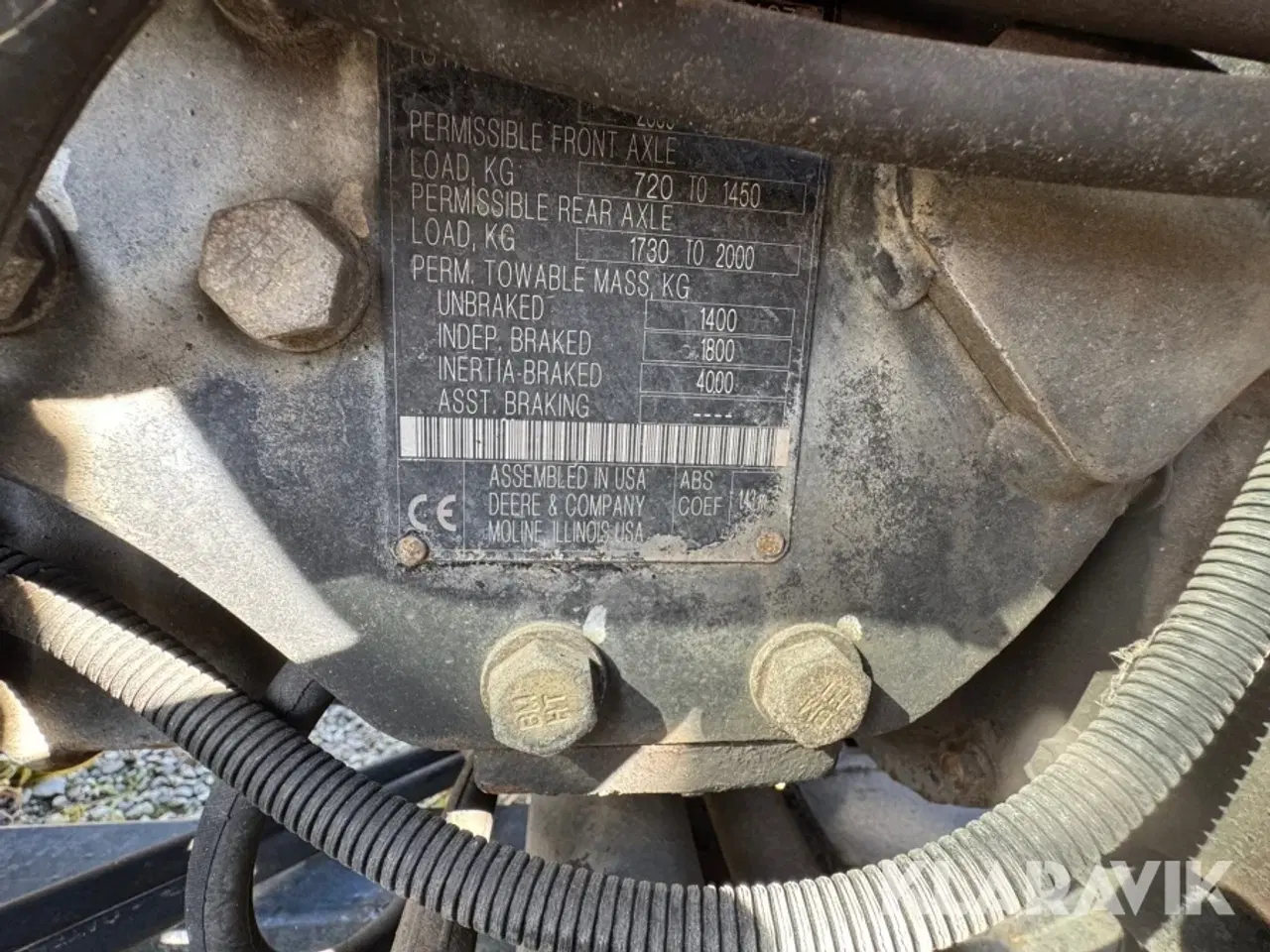 Billede 6 - Traktor John Deere 3720 kompaktraktor med førerhus