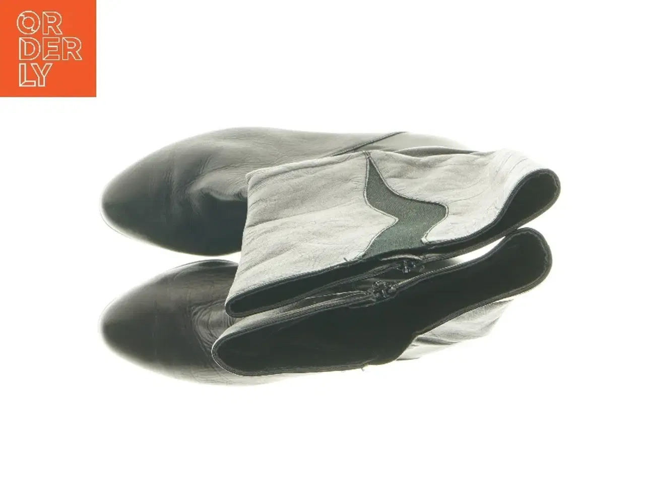 Billede 2 - Sort læderstøvler fra Rheinberger (str. 5,5(26cm) )