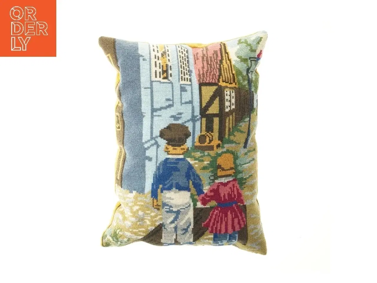 Billede 1 - Dekorativ pude med motiv (str. 44x34 cm)