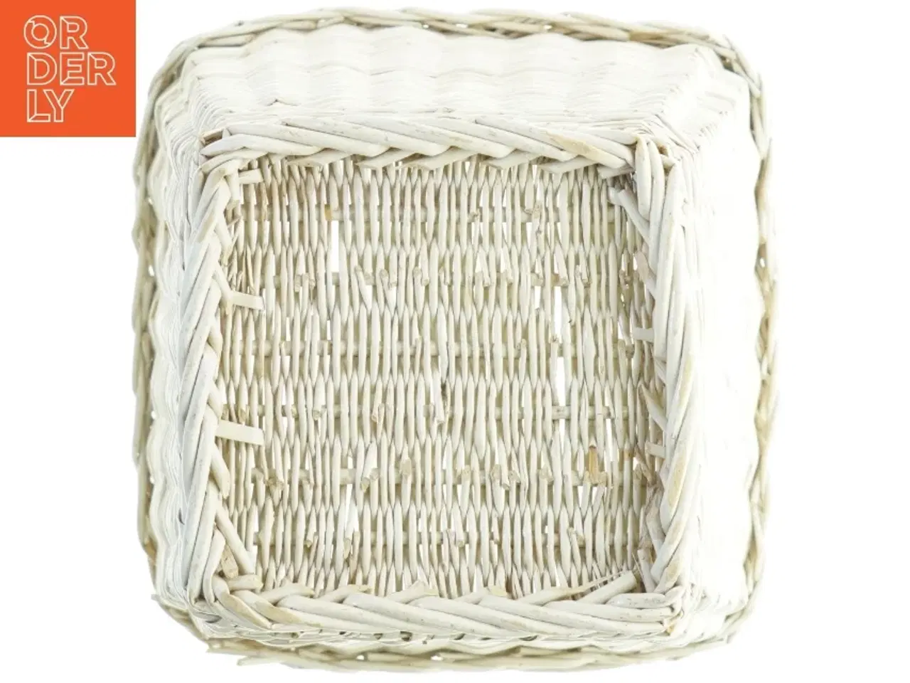 Billede 4 - Hvid Flettet kurv (str. H. 29 cm)