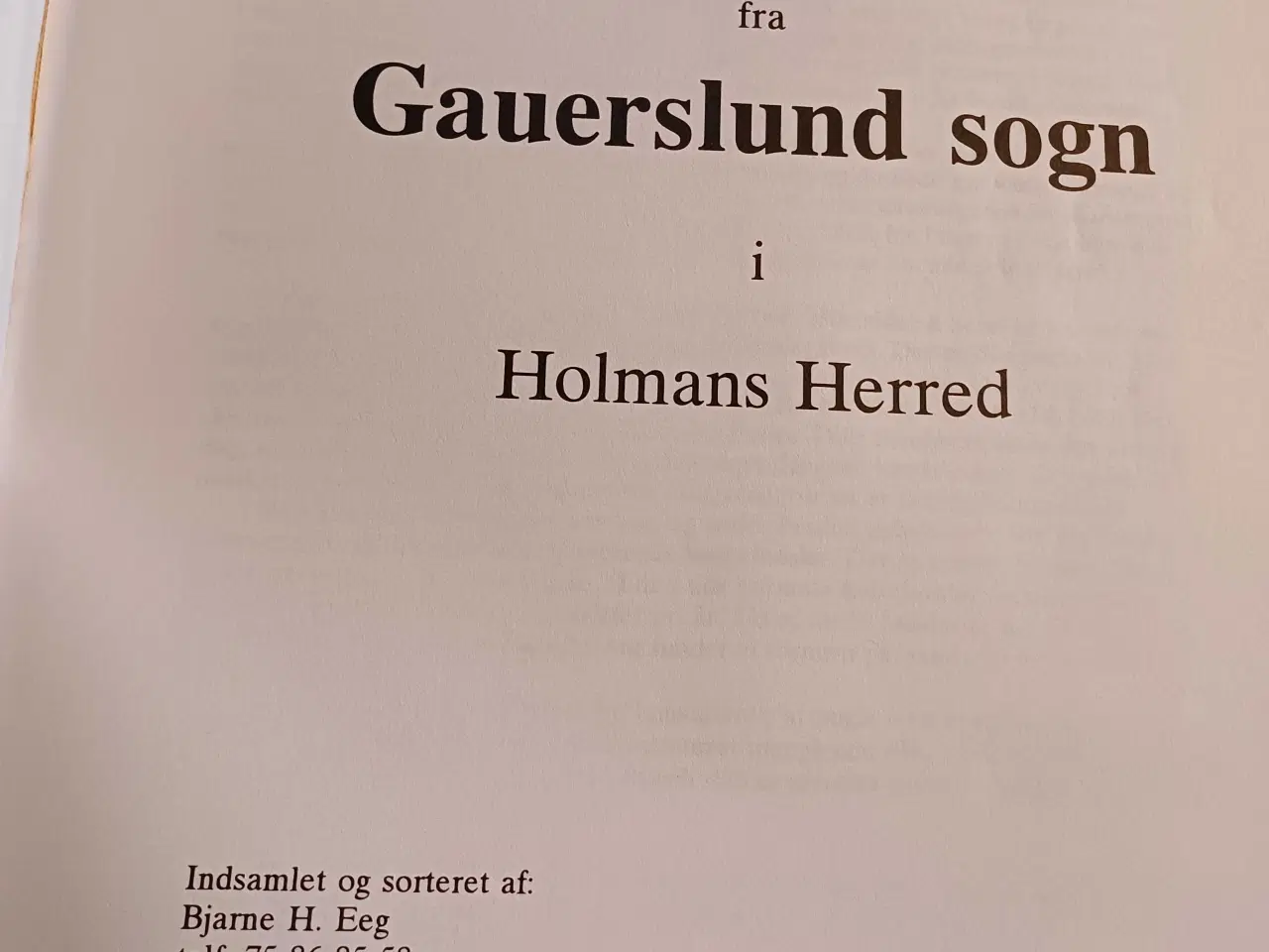 Billede 1 - Slægterne i Gauerslund sogn i Holmans Herred