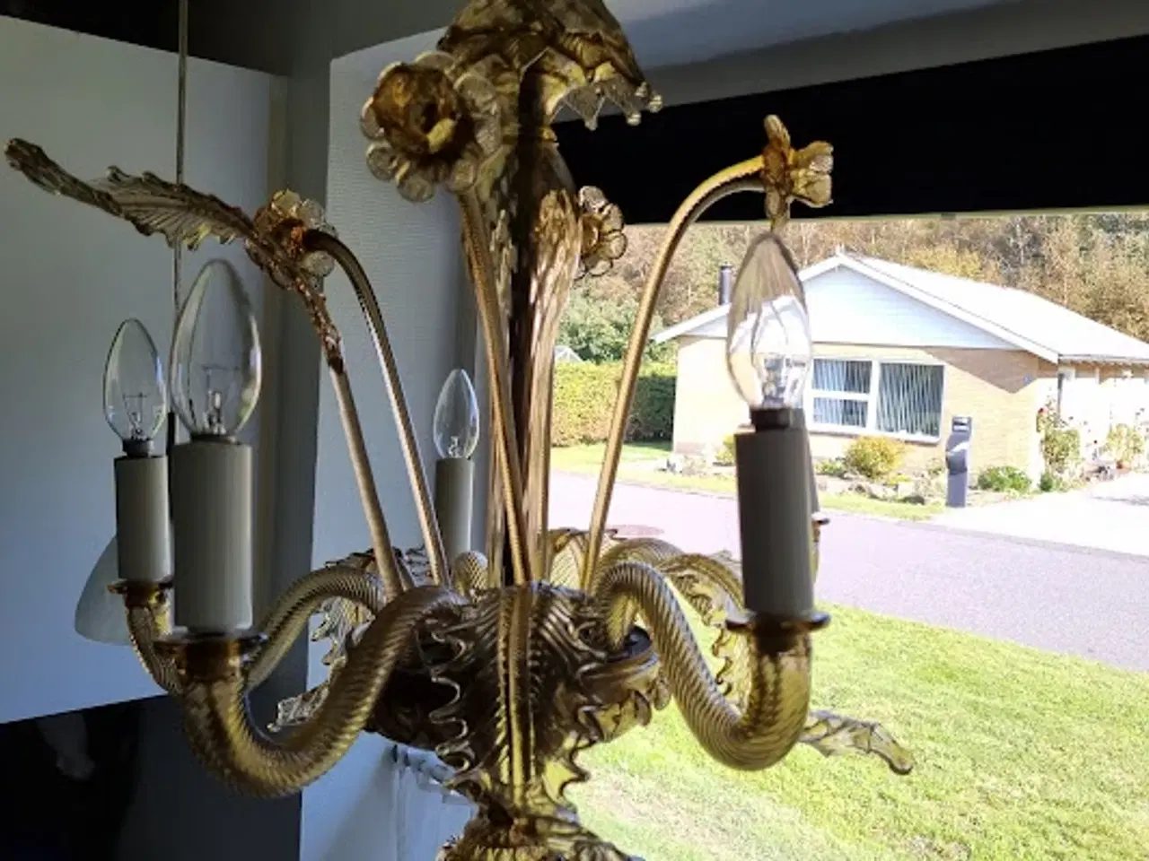 Billede 1 - Mundblæst Italiensk victoriansk  Lampe