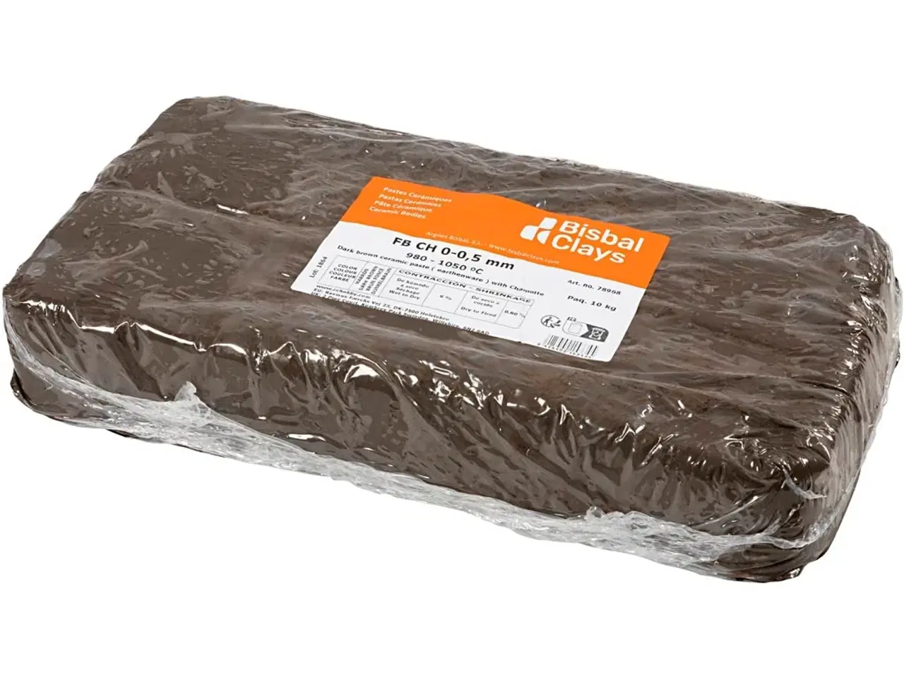 Billede 1 - Ler med chamotte, mørk brun, 10kg/ 1 pk.