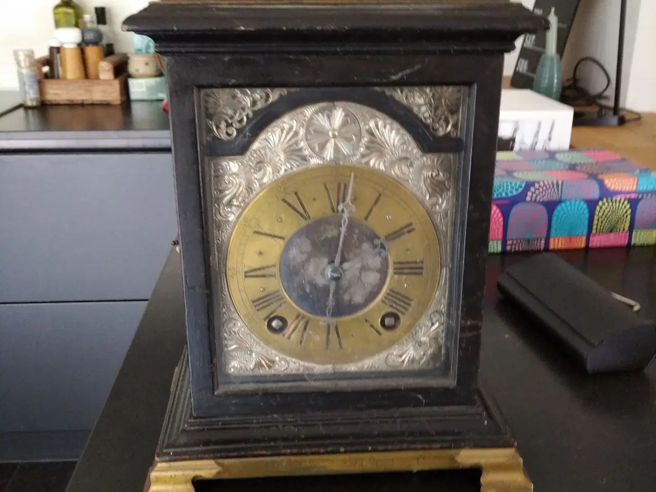 Billede 1 - Bord ur med glas  til urværk