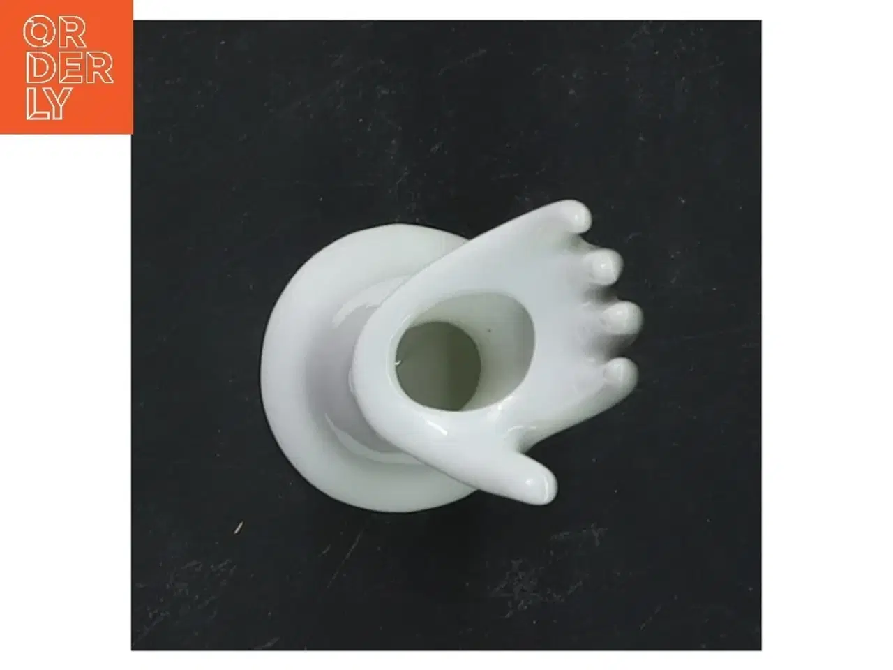Billede 4 - Hvid håndformet ringholder (str. 8 cm)