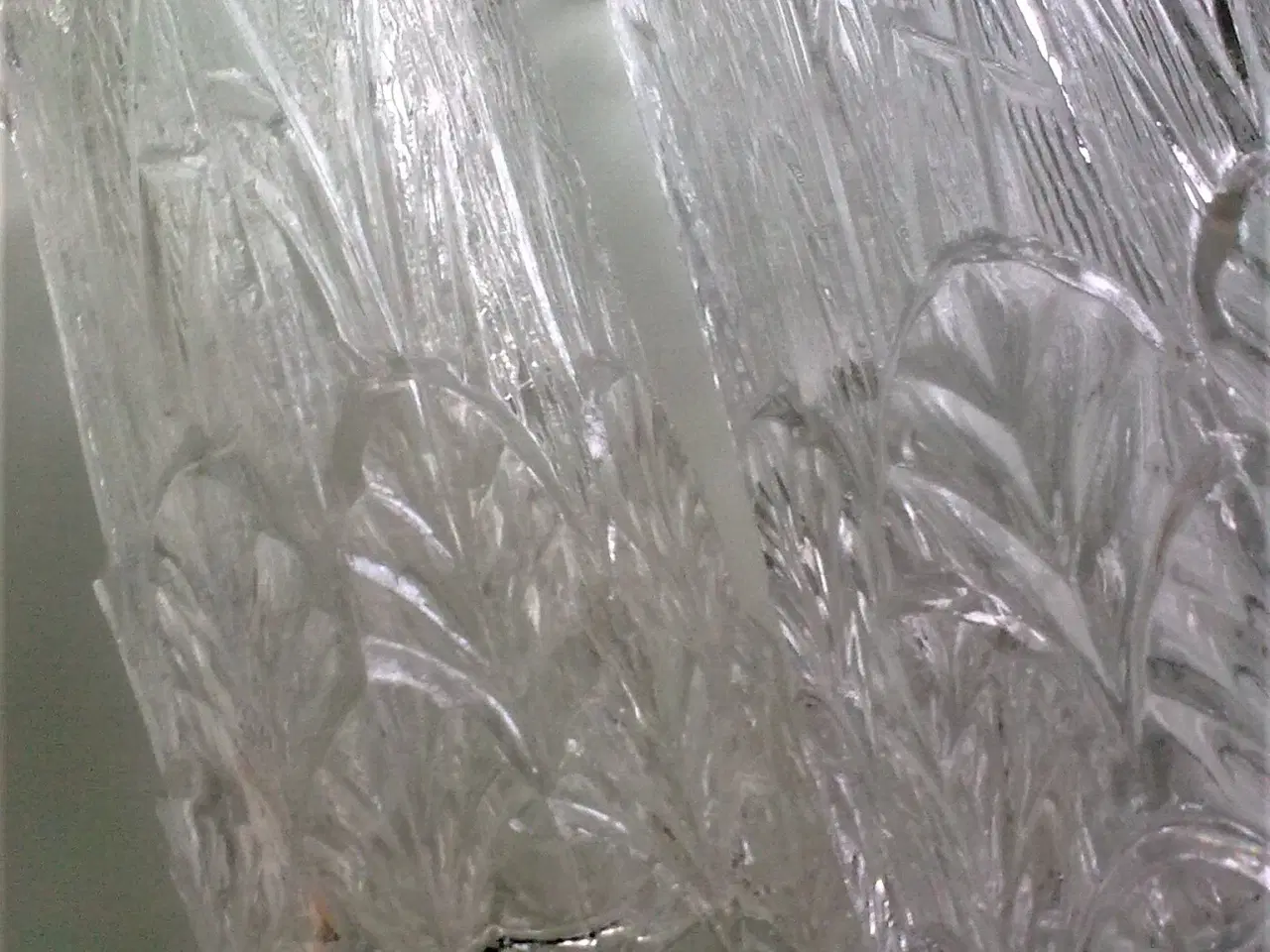 Billede 2 - Retro Italien 3 vaser Vinter is struktur glas