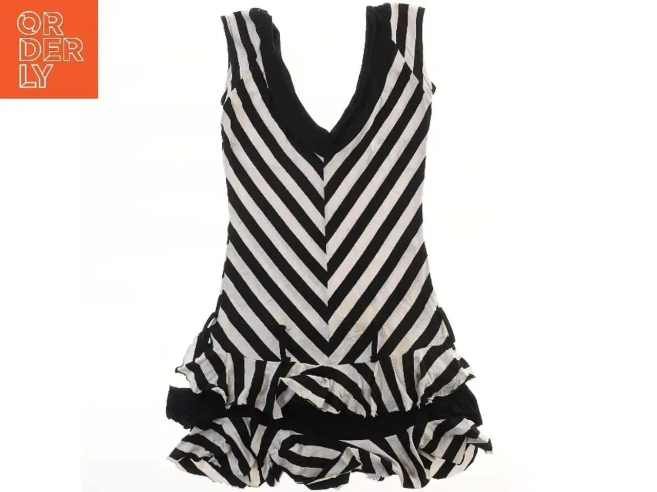 Billede 2 - Sort og hvid stribet kjole (str. M)