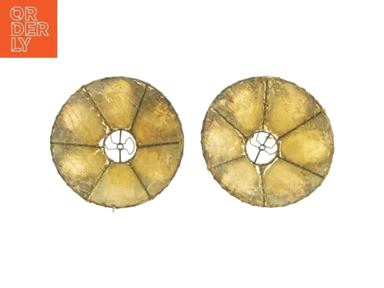 Billede 3 - Par af brune lampeskærme (str. Ø 18 cm)