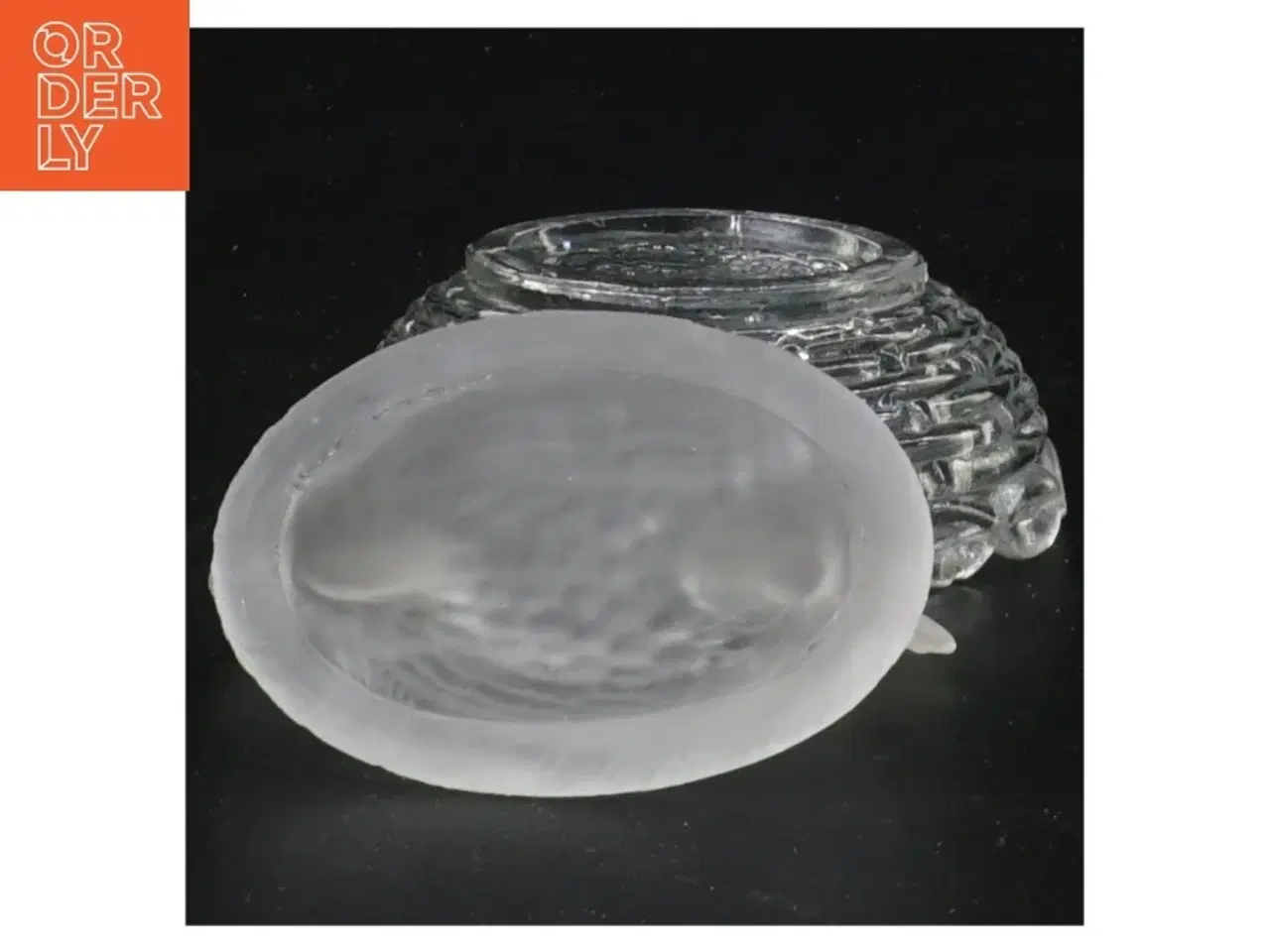 Billede 4 - Glasfugl med tilhørende skål (str. 9 x 6 x 8 cm)