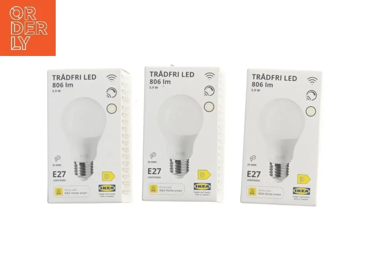 Billede 1 - Trådfri LED pære E27 806 lm fra IKEA (str. 11 cm)