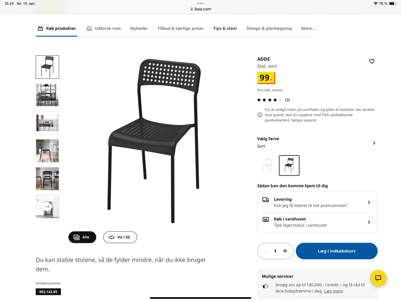 Billede 3 - Ikea stabelstol