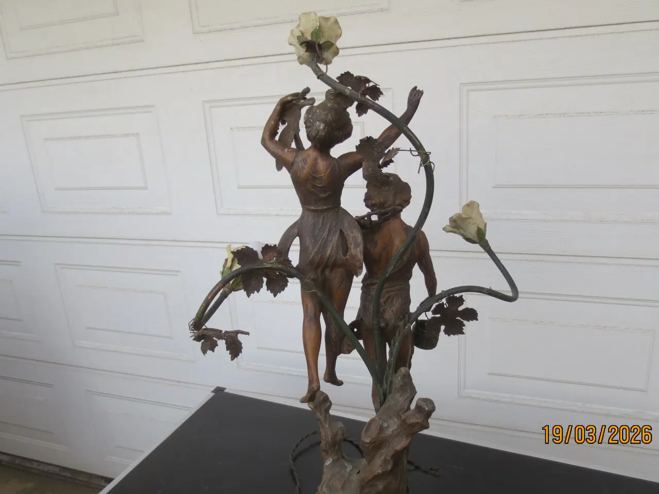 Billede 3 - 1 stk Art-Nouveau-lampe 1900