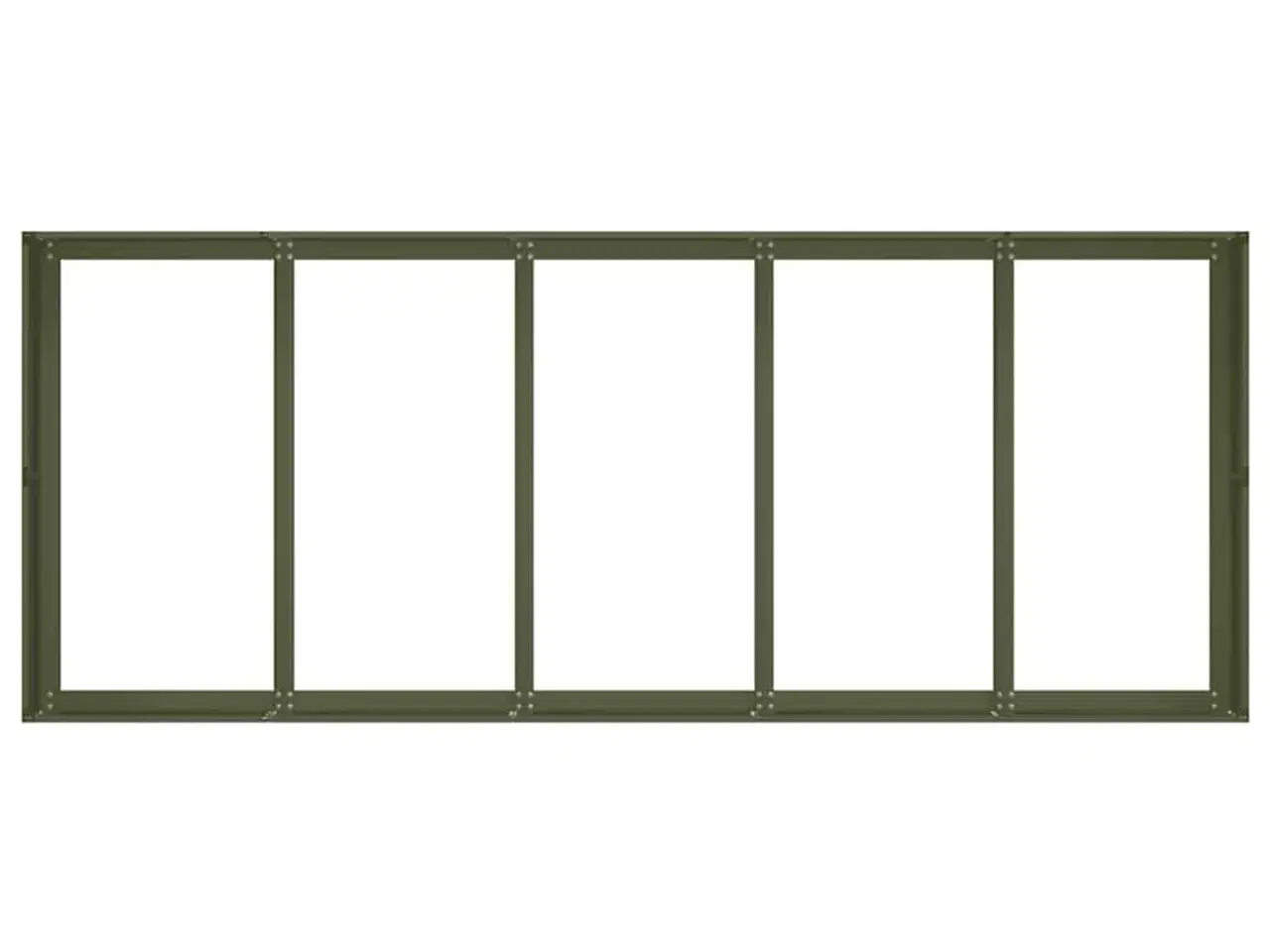 Billede 5 - Plantekasse 200x80x40 cm stål olivengrøn