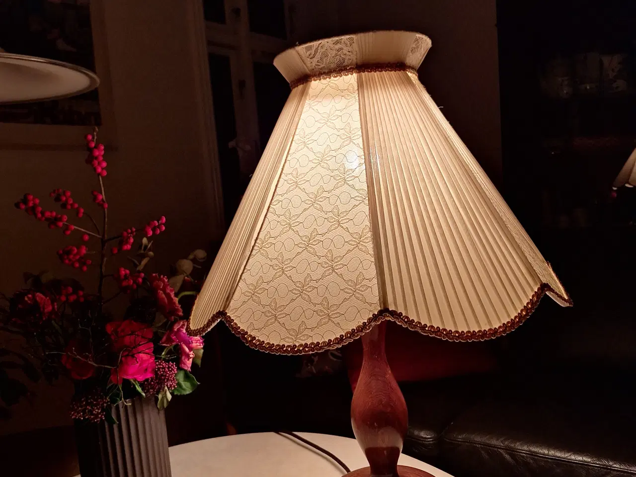 Billede 1 - Sjælden træ bordlampe