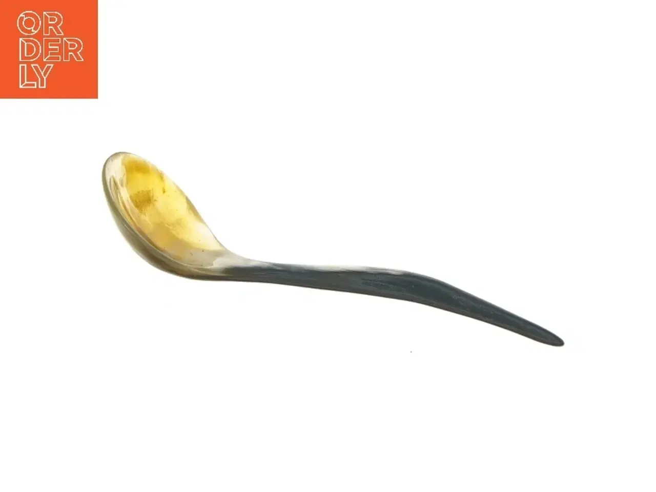 Billede 3 - Dekorativ ske (str. 13,5 cm)lavet af horn