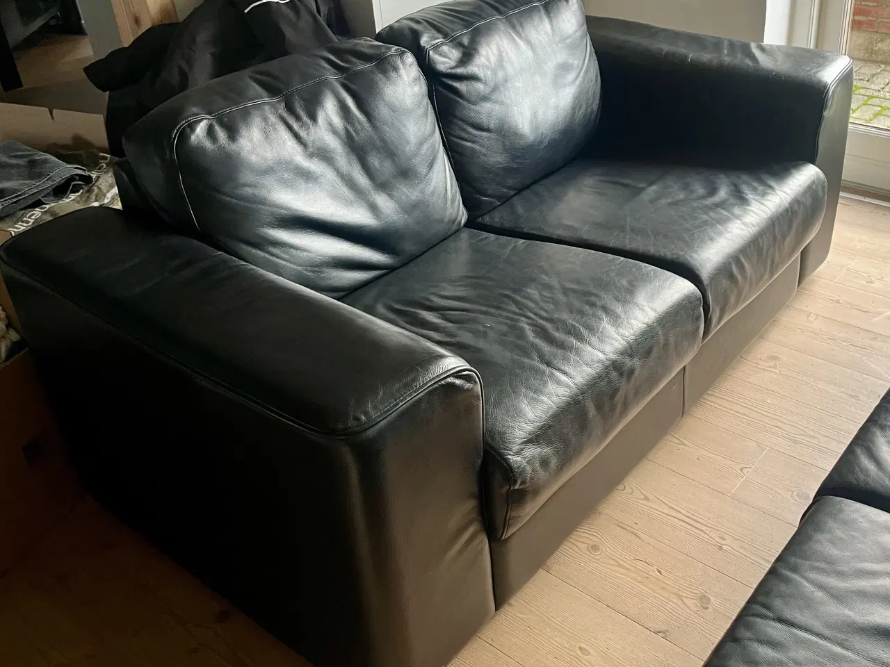 Billede 5 - Lædersofaer, sort, 2+3 pers. sæt