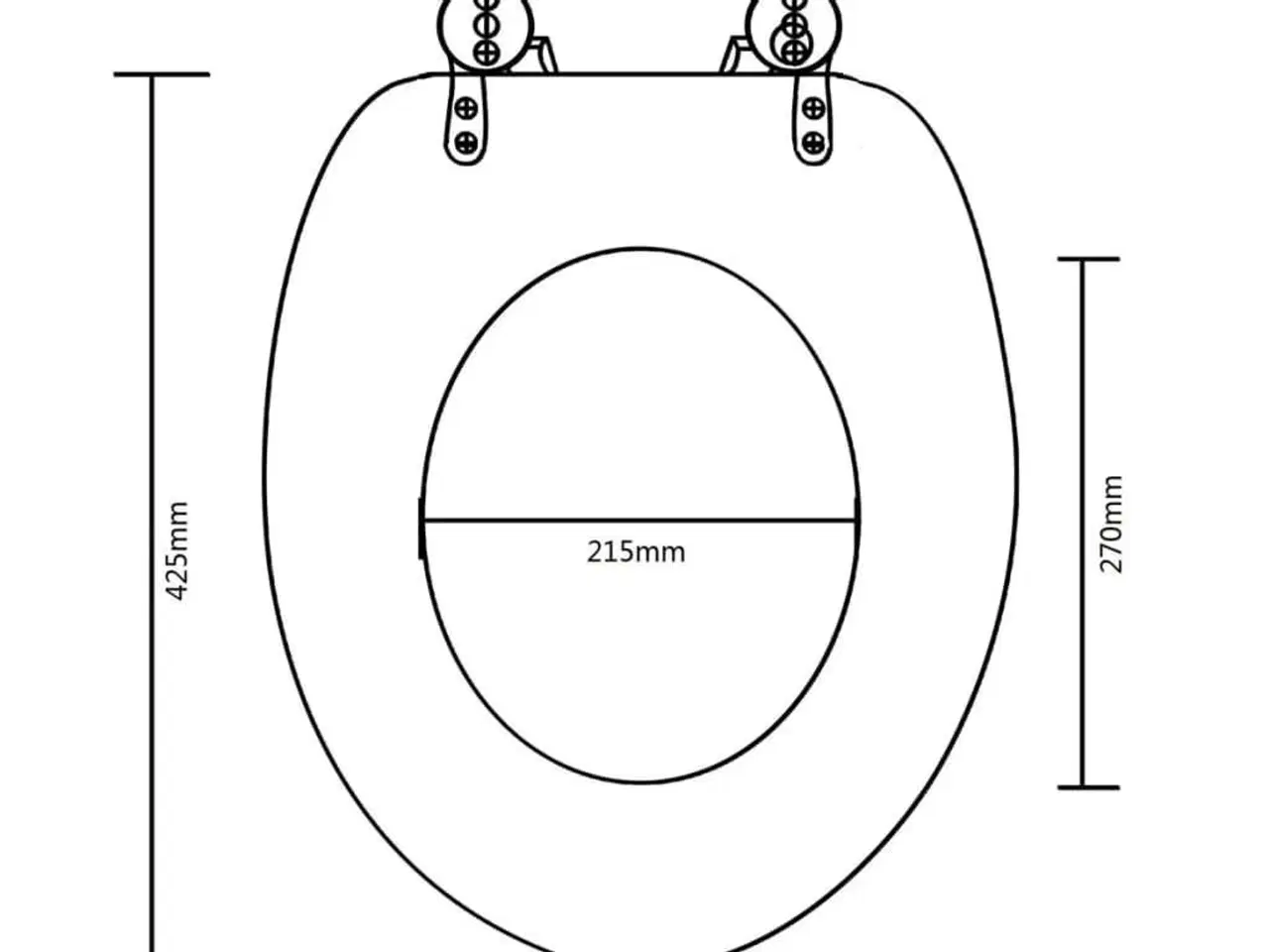 Billede 6 - Toiletsæde MDF låg enkelt design brun