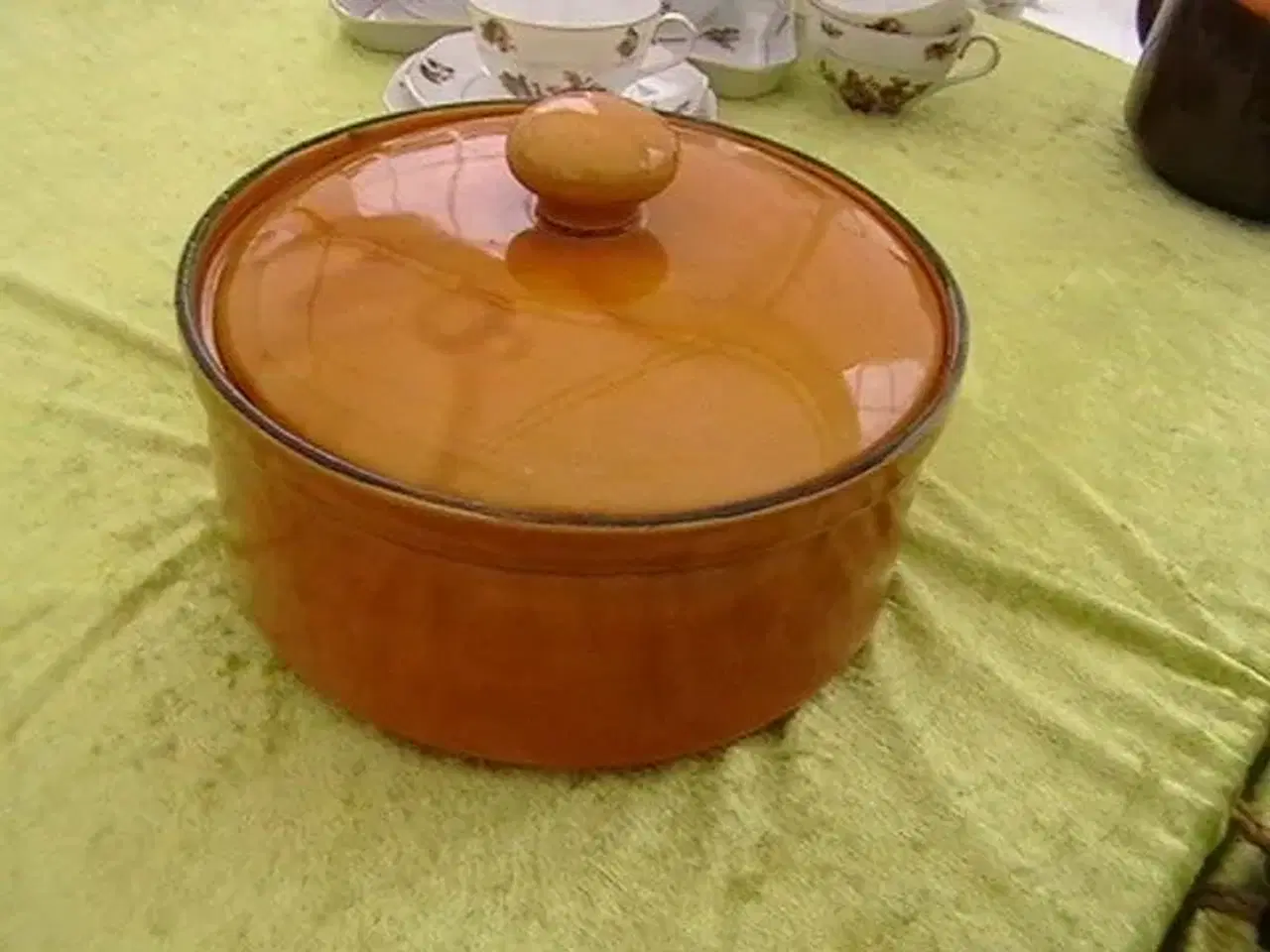 Billede 3 - RETRO Keramik skål m/ låg + 2 " assiette