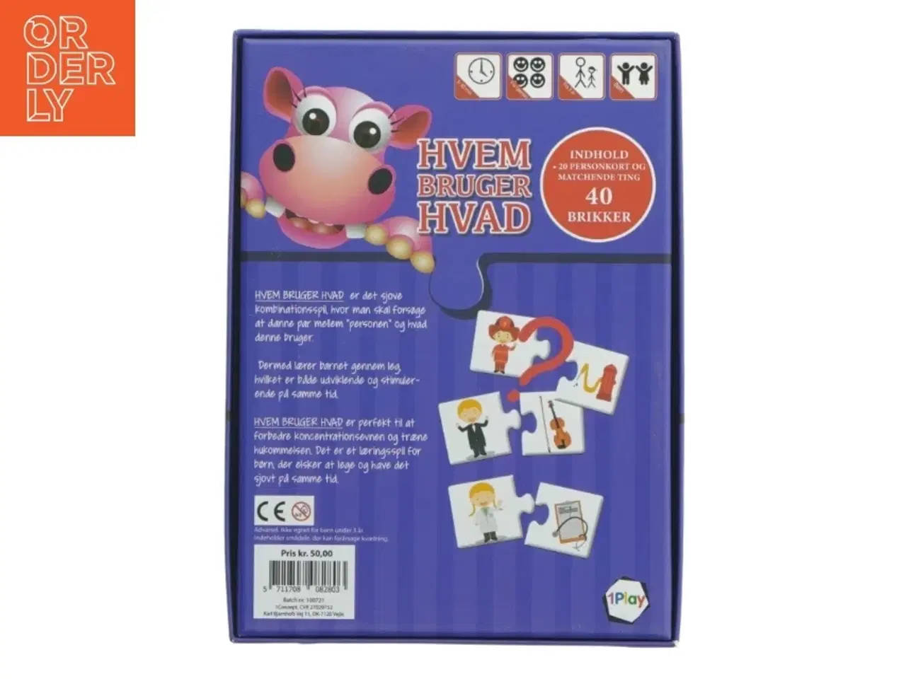 Billede 3 - Hvem bruger hvad - puslespil fra 1 Play (str. 40. brikker)