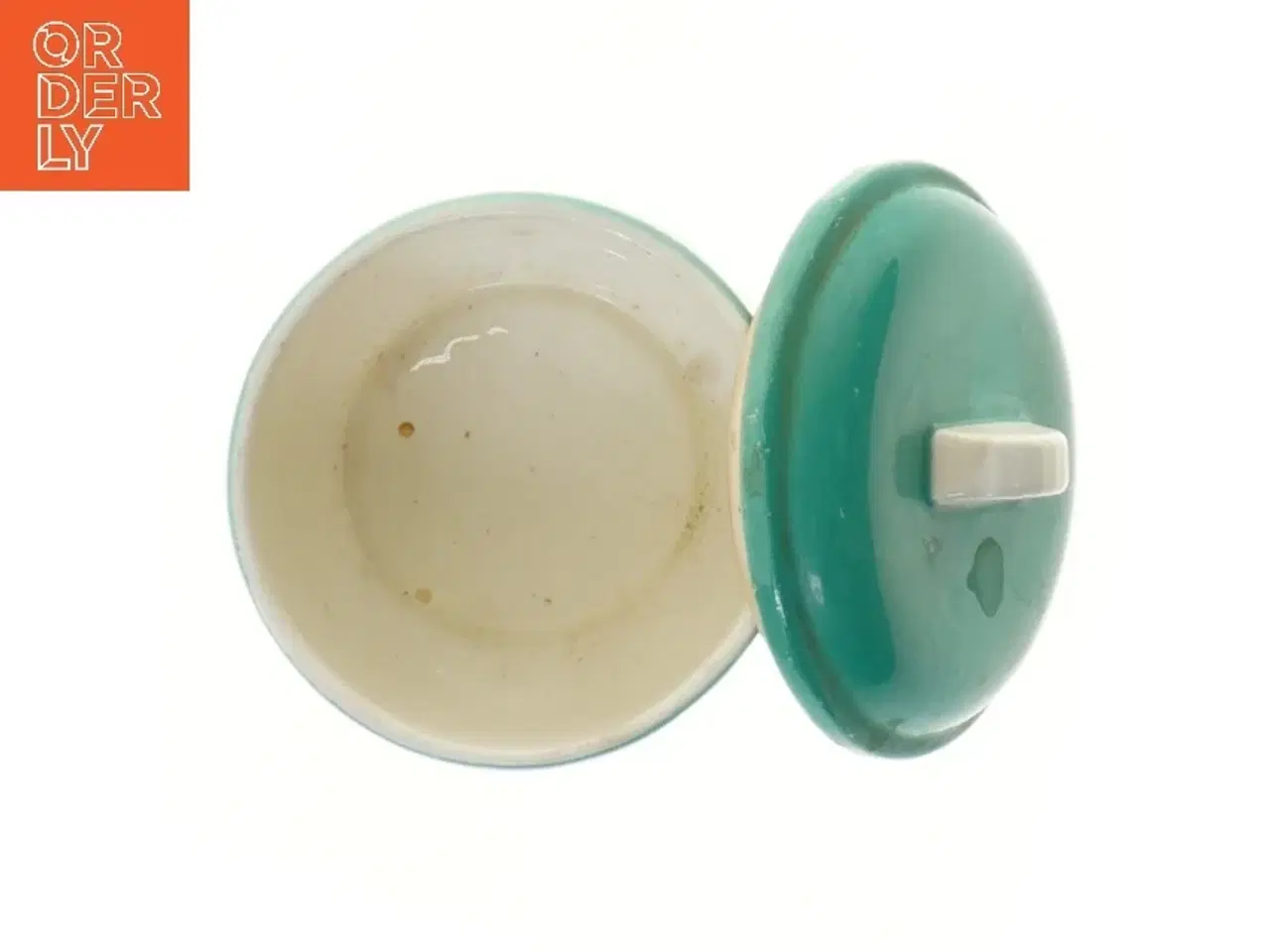 Billede 3 - Blå sukkerkrukke med låg (str. Ø 10 cm)