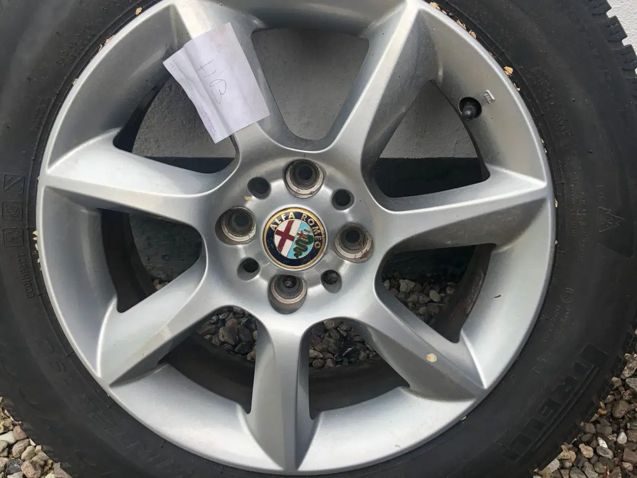 Billede 1 - 4 stk Alfa romeo fælge og dæk
