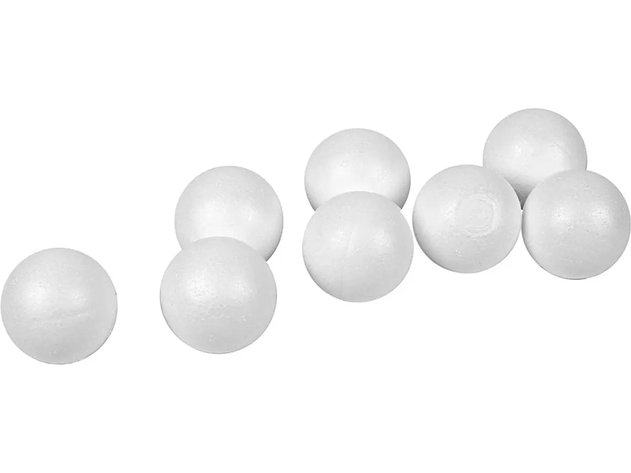Billede 1 - Hvide Styroporkugler 4 cm - 100 stk. til Kreative Projekter