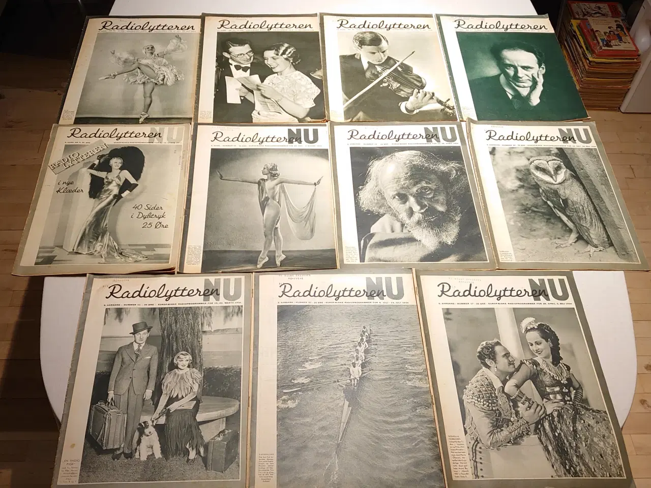 Billede 1 - 11 stk sjældne "Radiolytteren NU" fra 1934 og 36.