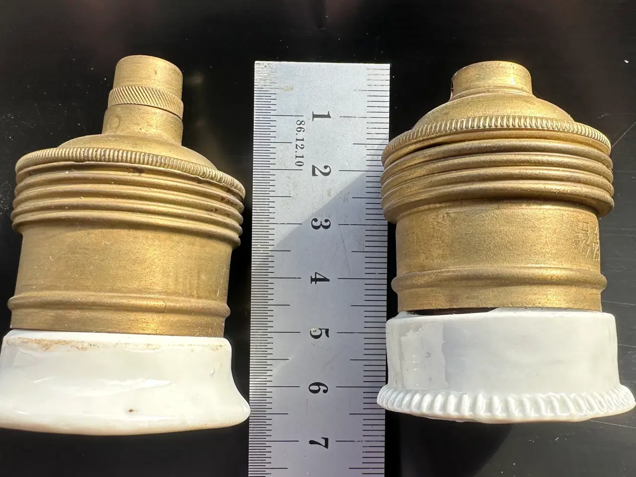Billede 6 - Lampefatning, Messing/Keramik fatninger