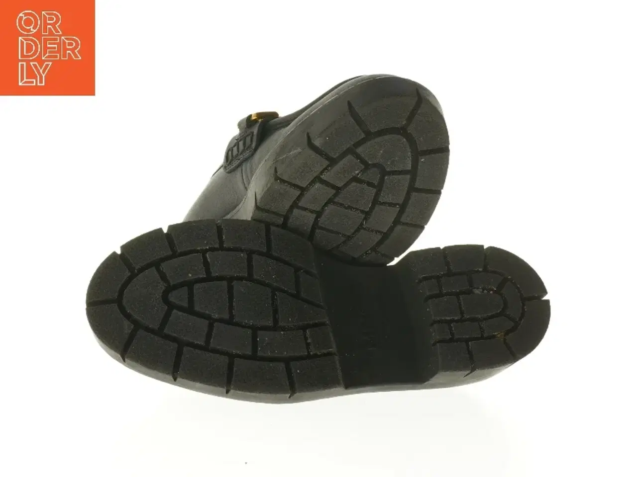 Billede 4 - Sort læder loafers med gulddetaljer fra Mng (str. 36 )