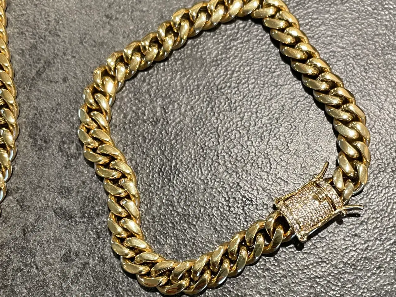 Billede 3 - 8mm 14k goldfilled cuban link sæt