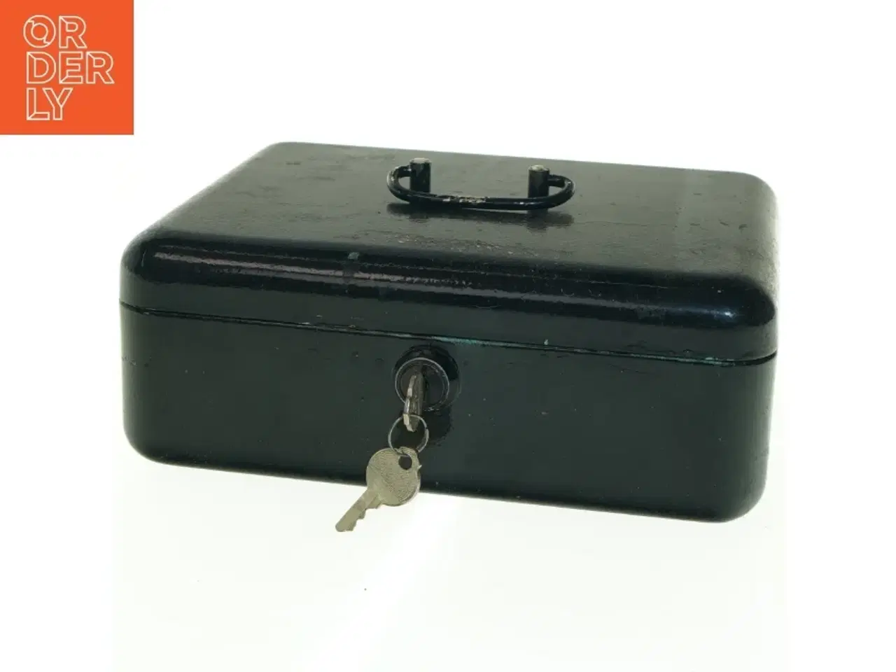 Billede 3 - Sort pengekasse med nøgle (str. 25 x 20 cm)